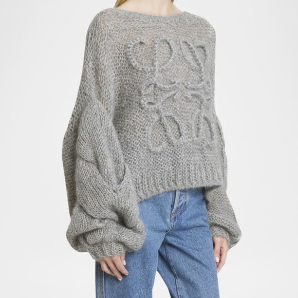 Anagram Knit Sweater with Knitted Sleeves - Picture 2 of 12